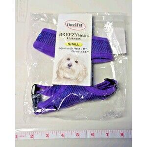 OmniPet BreezyMesh Dog Harness, Small, Purple 11" Neck 13-17" Chest Snap Closure